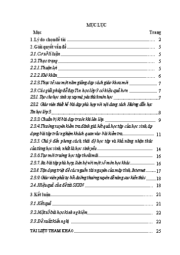 Sáng kiến kinh nghiệm Một số biện pháp dạy tốt môn Tin học Lớp 3 theo chương trình sách giáo khoa mới