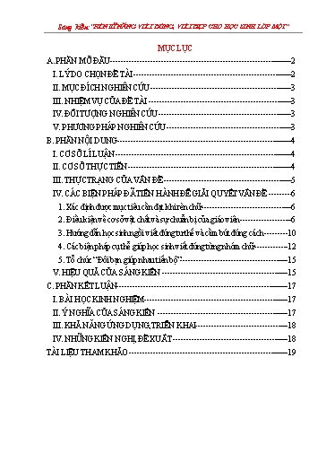 Sáng kiến kinh nghiệm Rèn kĩ năng viết đúng, viết đẹp cho học sinh Lớp một (bộ sách Kết nối tri thức)