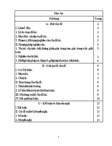 Sáng kiến kinh nghiệm Sử dụng hiệu quả tính chất đường phân giác trong bài toán hình học Toán 8