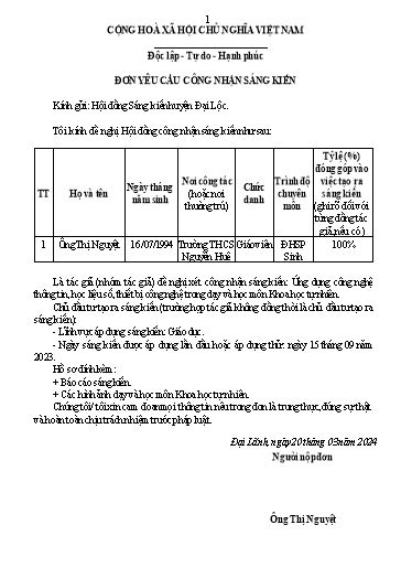 Sáng kiến kinh nghiệm Ứng dụng công nghệ thông tin, học liệu số, thiết bị công nghệ trong dạy và học môn Khoa học tự nhiên