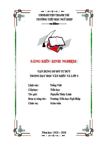 Sáng kiến kinh nghiệm Vận dụng Sơ đồ tư duy trong dạy học văn miêu tả Lớp 5