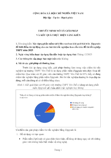 Sáng kiến kinh nghiệm Xây dựng phần mềm xử lý file excel sau khi quét bài trên Zipgrade để tính điểm thi tự động cho các bài thi trắc nghiệm theo cấu trúc đề thi tốt nghiệp THPT năm 2025